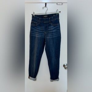 Judy Blue HW Pull On Double Cuff Slim Jean - DARK